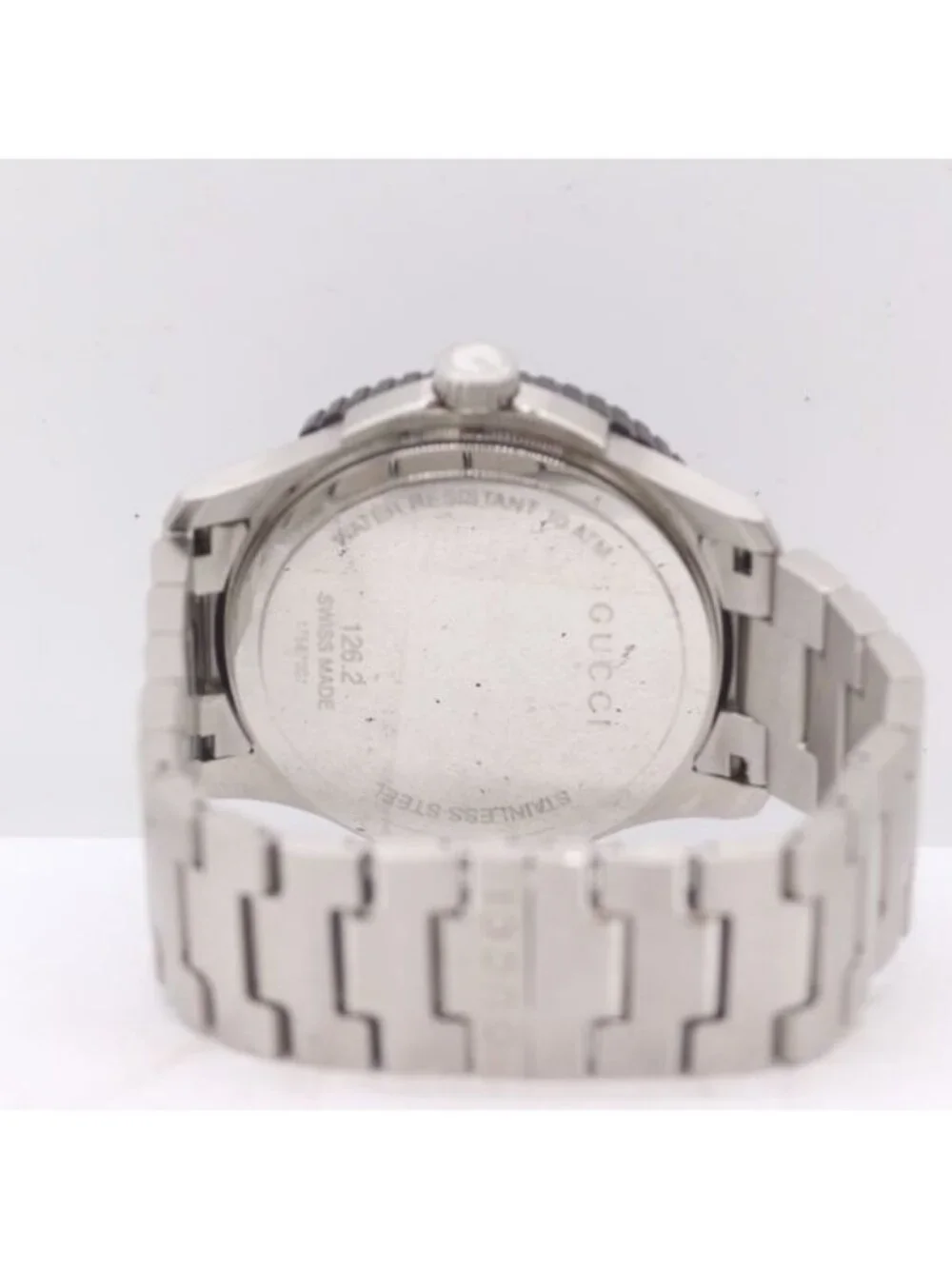 Gucci Timeless Diver 126.2 Quartz Date Black Dial Watch